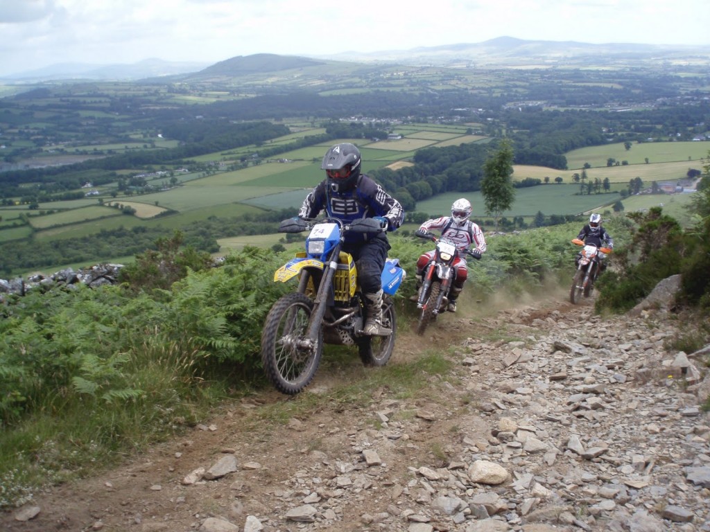 A group of riders making their way up Johns Hill